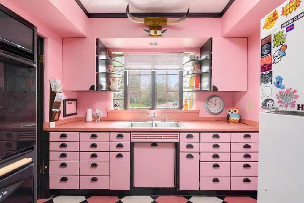 Vintage Pink Kitchen