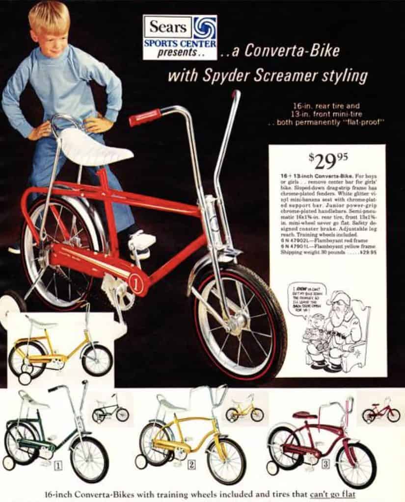 Banana Seat Bicycles were popular Christmas Toys in 1970