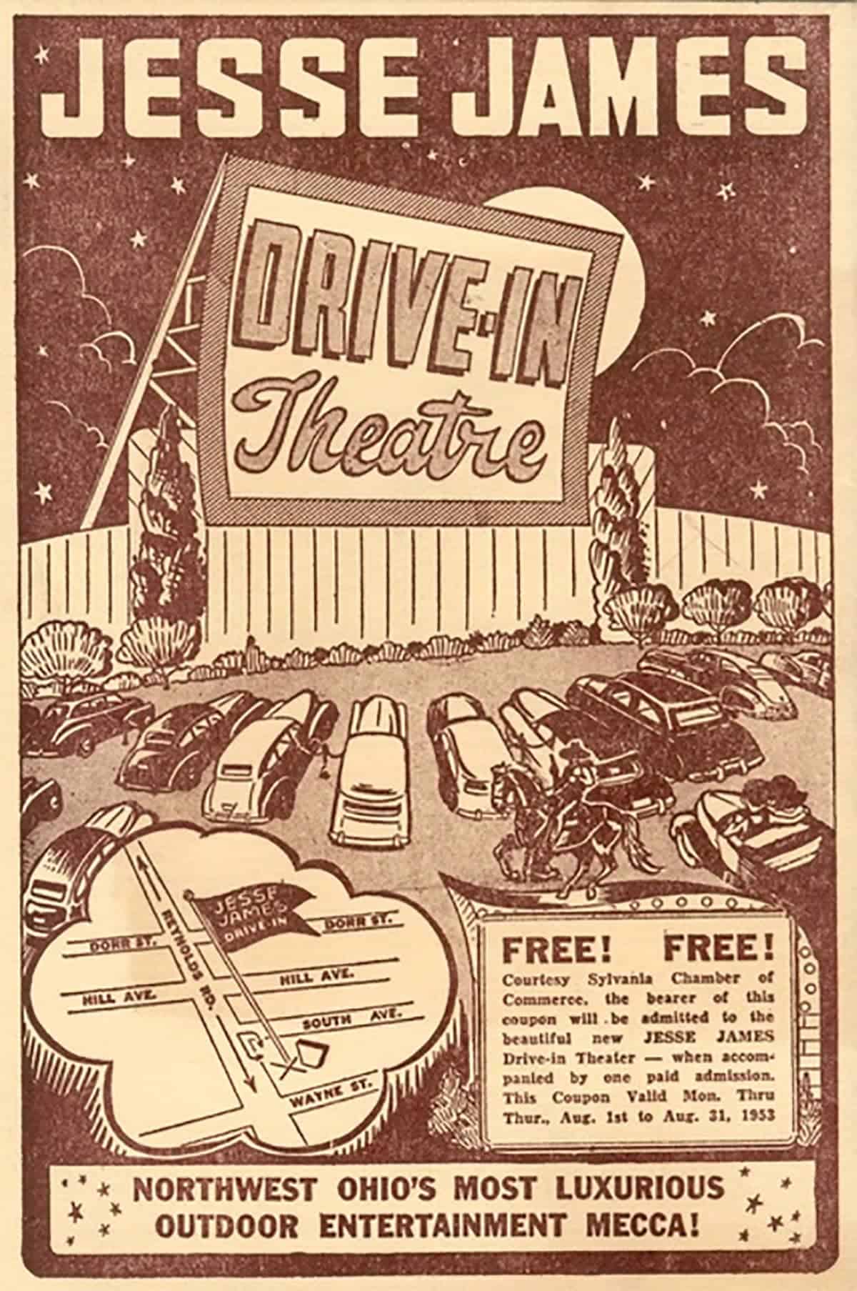 Jesse James Drive In Ad
