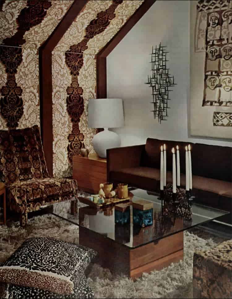 70s bachelor pad living room