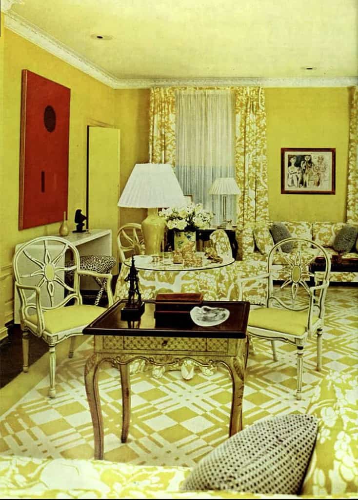 70s sunny yellow bedroom